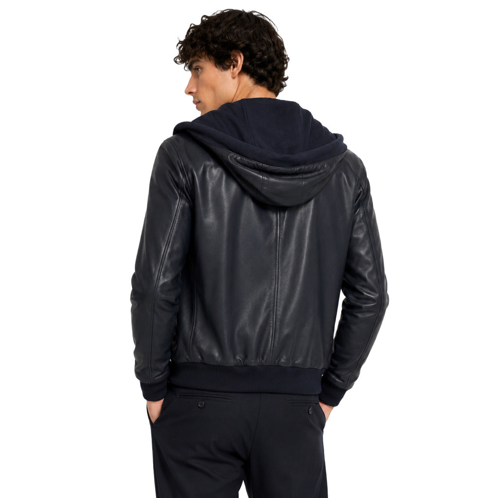dolce & gabbana - Giacca in pelle con cappuccio