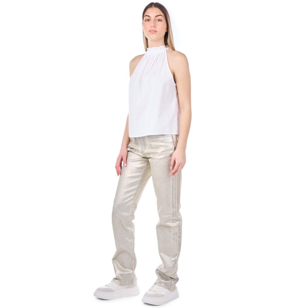 pinko - jeans roxanne straight silver