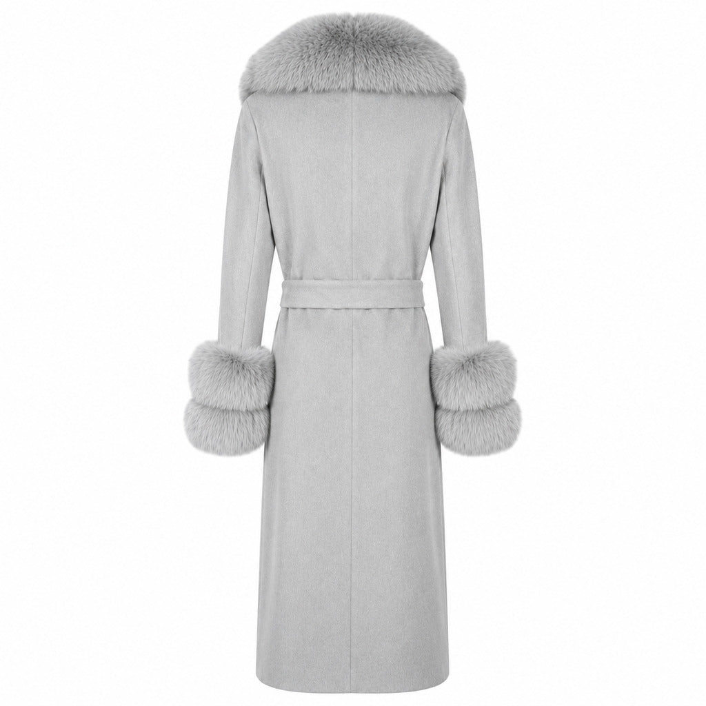 loro piana tessuto - cappotto pelliccia
