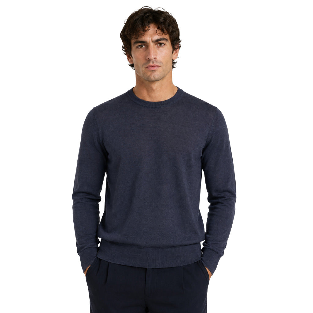 alpha studio - maglia girocollo m/l merinos