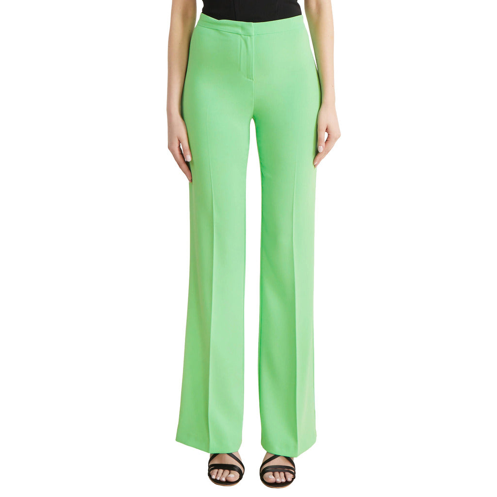 pinko - pantaloni hulka verdi