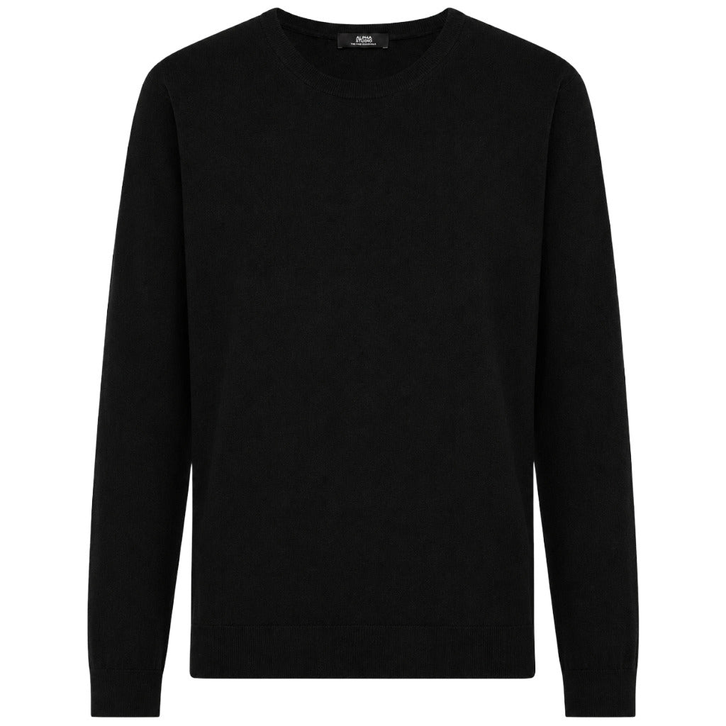 alpha studio - maglia girocollo seta e cashmere
