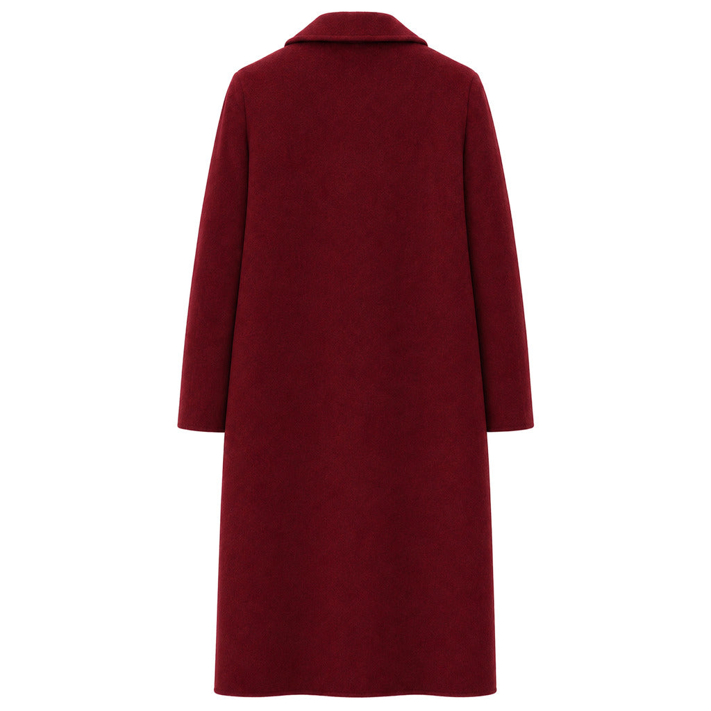 alpha studio - cappotto doppiopetto  lungo lana