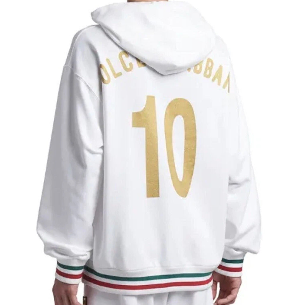 dolce & gabbana - optical white hoodie