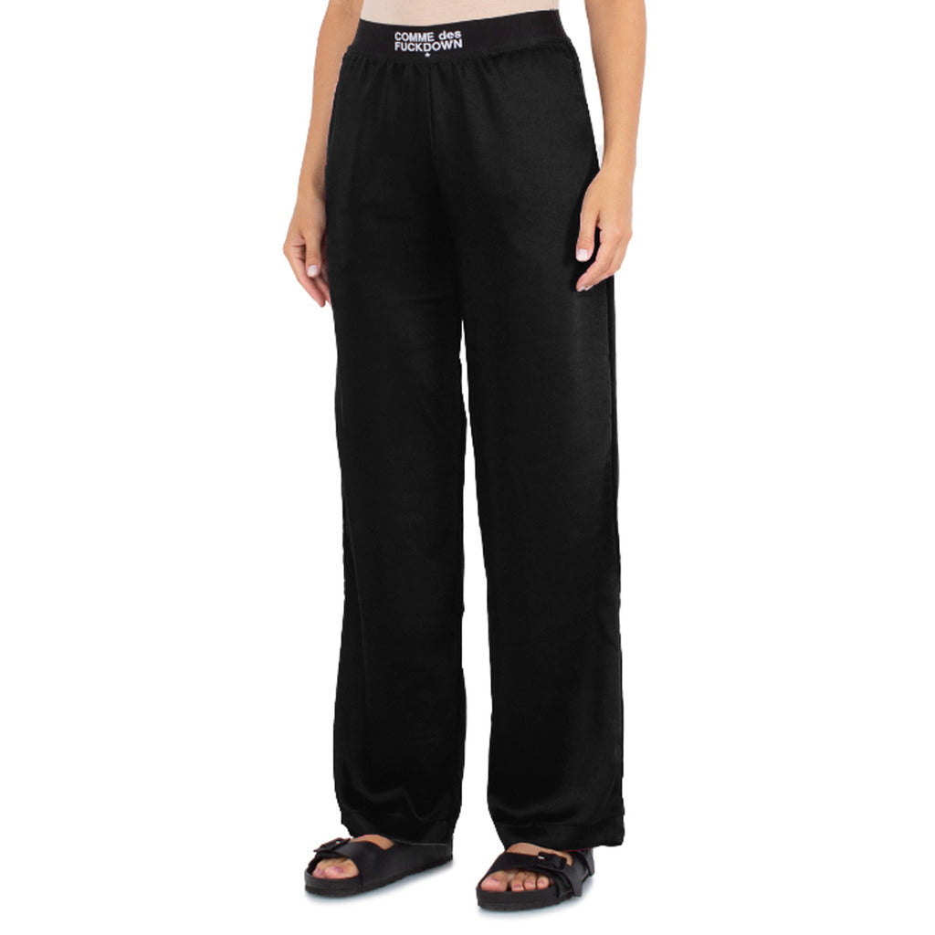 comme des fuckdown - pantaloni in raso neri