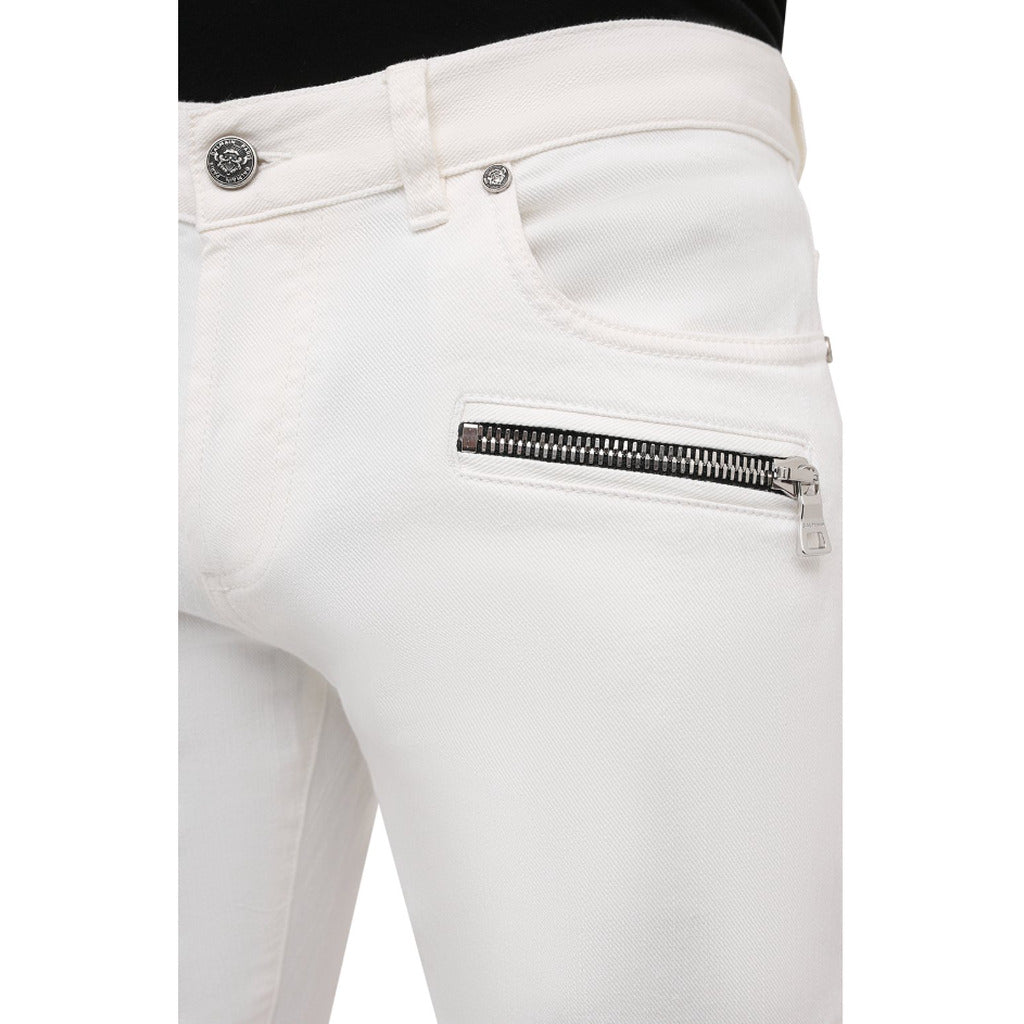balmain - jeans slim fit bianchi
