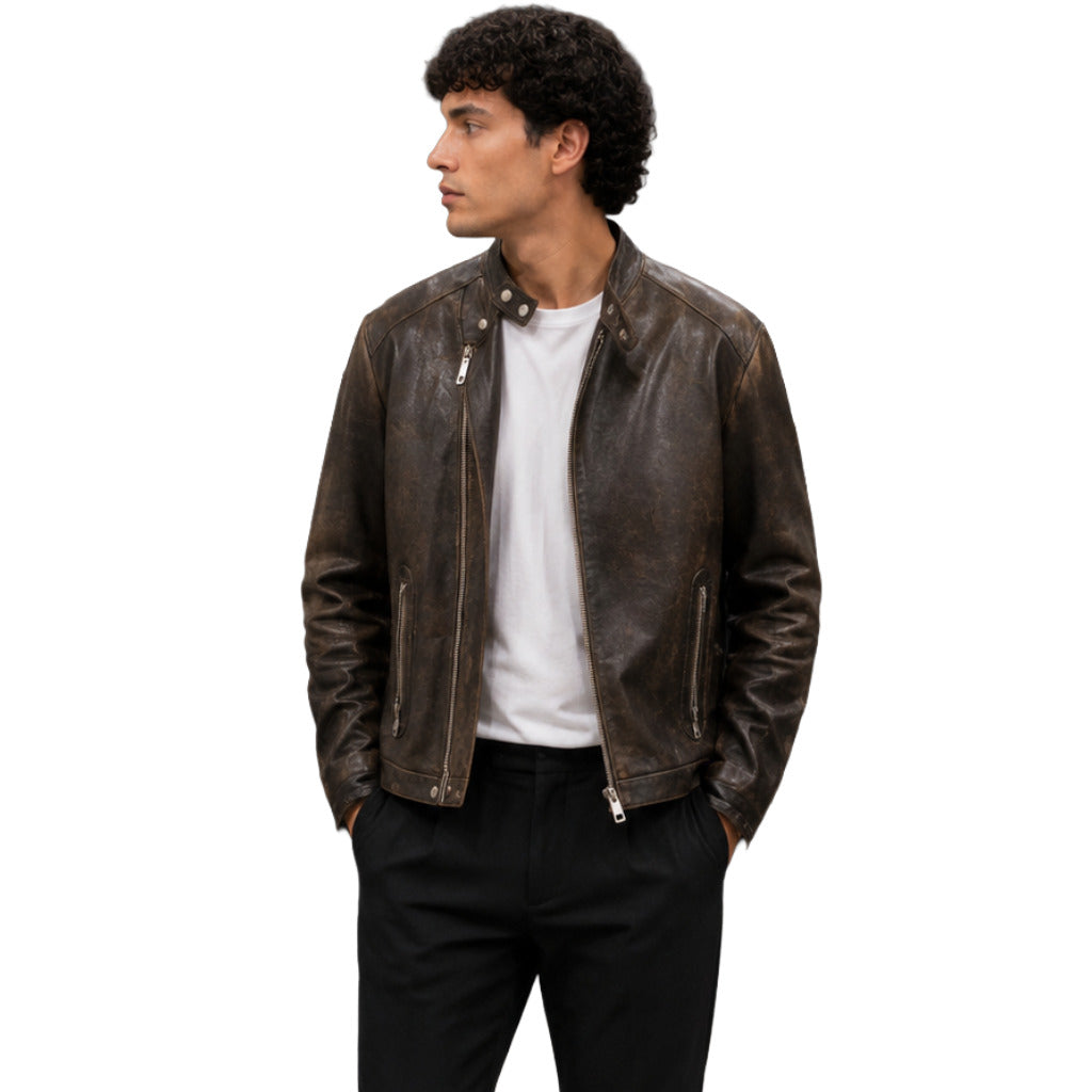 dolce & gabbana - giacca in pelle di toro