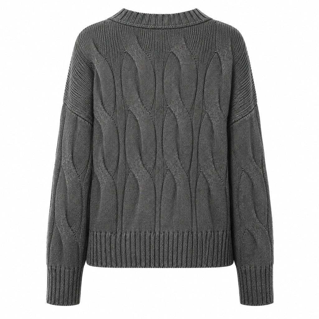 alpha studio - scollo v m/l boxy weaving