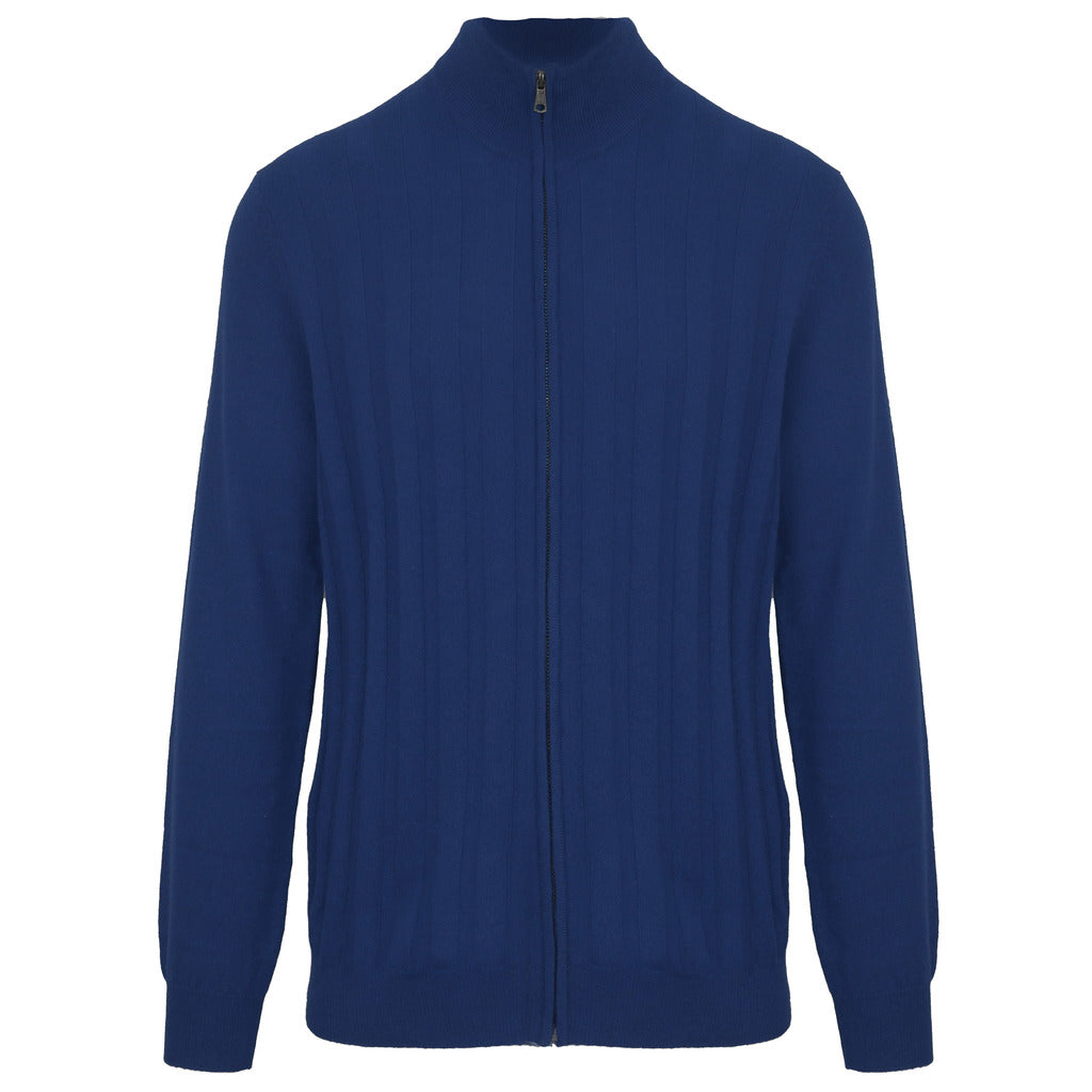malo - cardigan zip zaffiro
