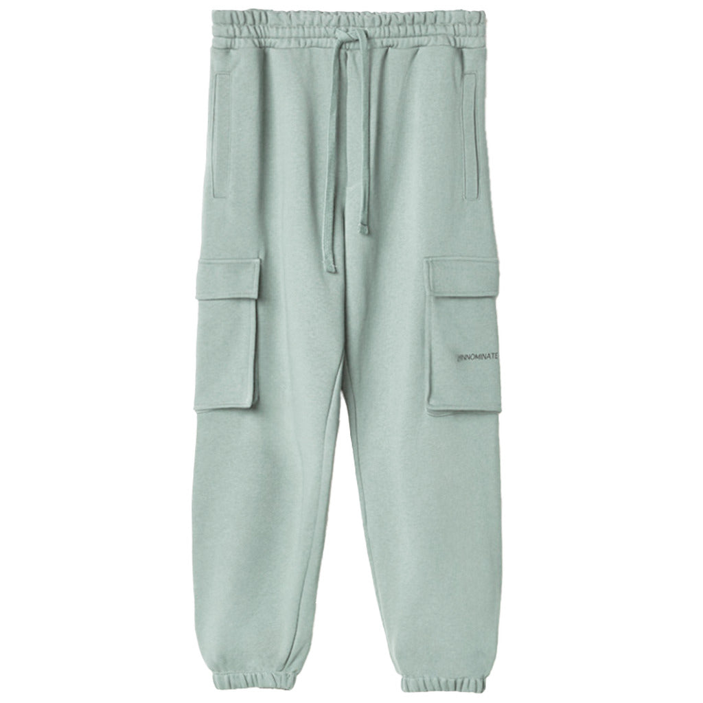 hinnominate - pantaloni cargo grigi