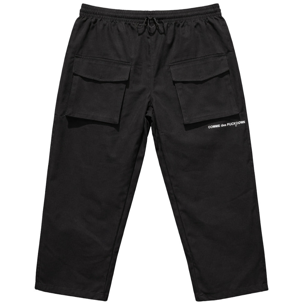 comme des fuckdown - pantaloni neri con coulisse