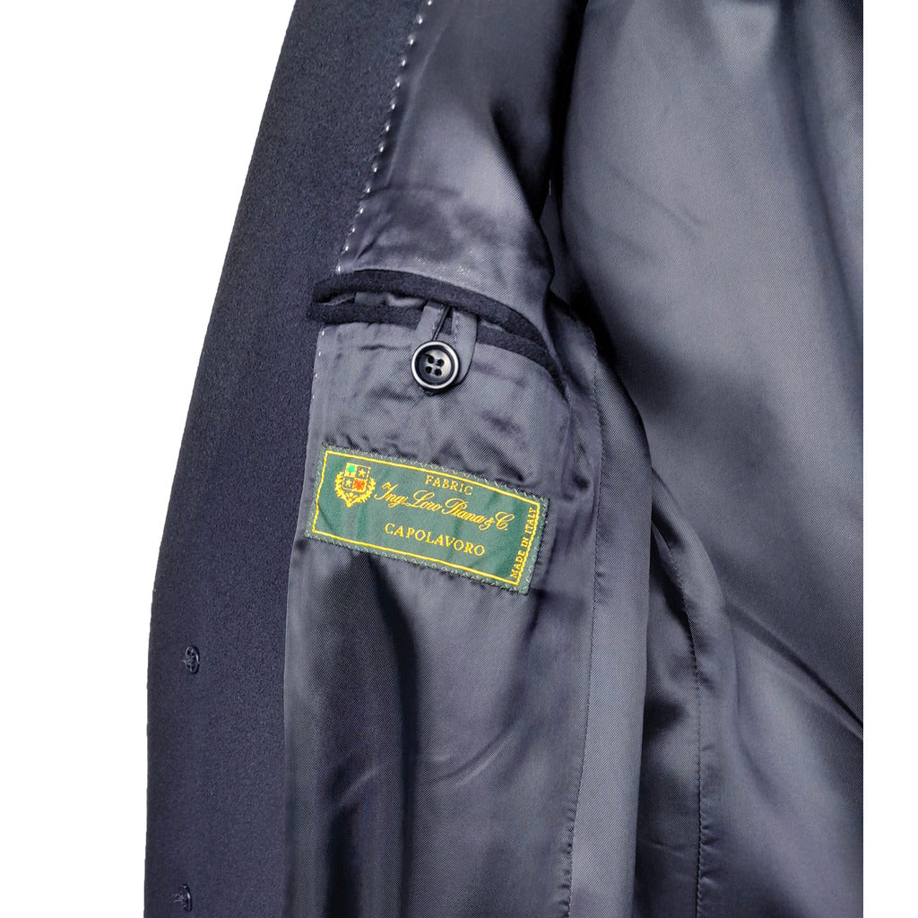loro piana tessuto - cappotto capolavoro blu notte