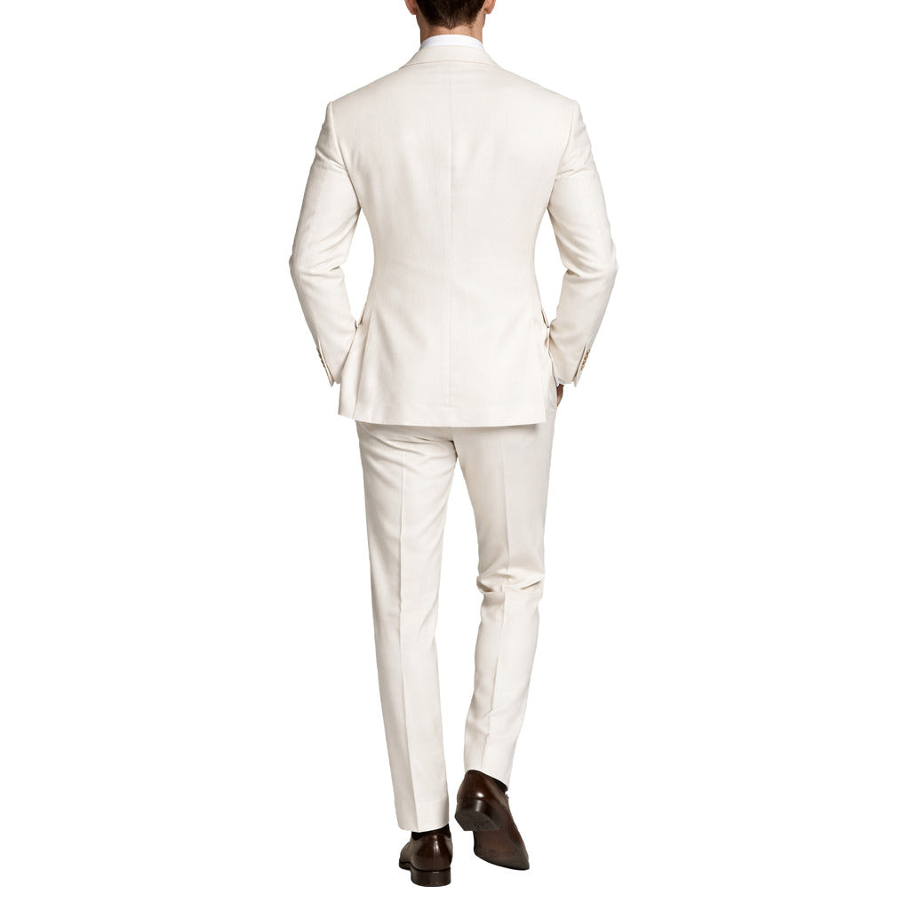 loro piana tessuto - completo lana & seta bianco