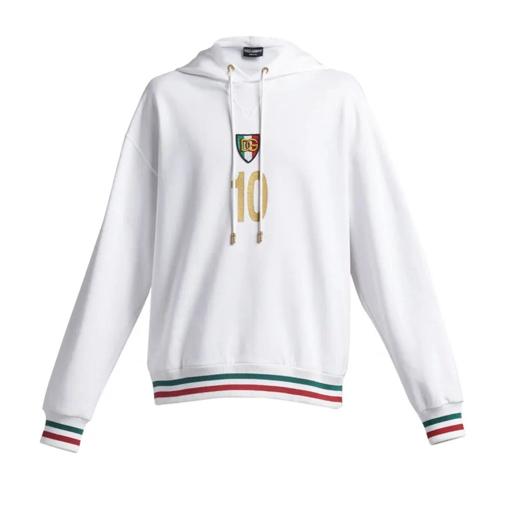 dolce & gabbana - optical white hoodie