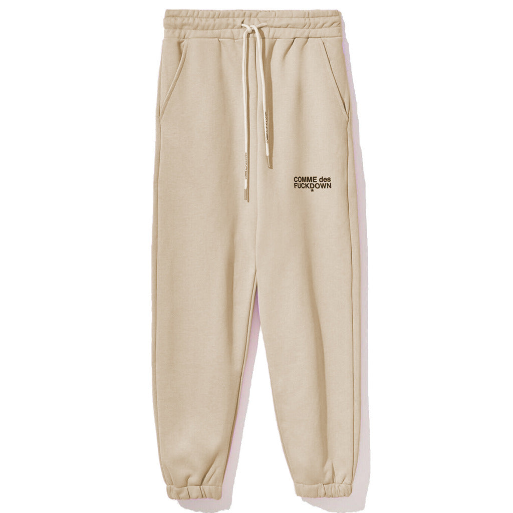 comme des fuckdown - pantaloni felpa beige