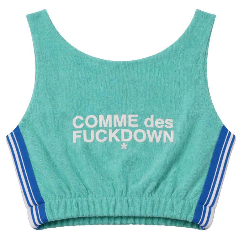 comme des fuckdown - top verde acqua