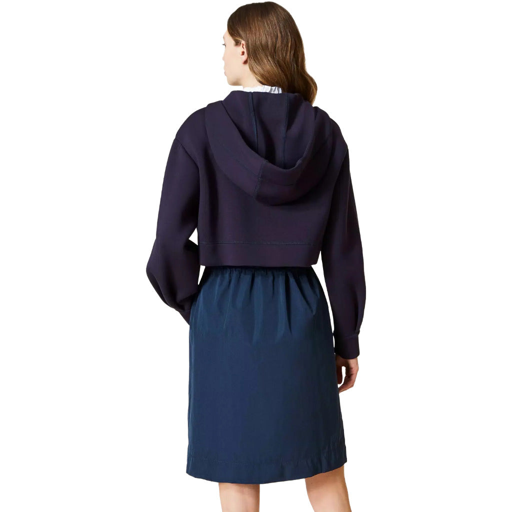 twinset - Parka in tessuto scuba e taffetà