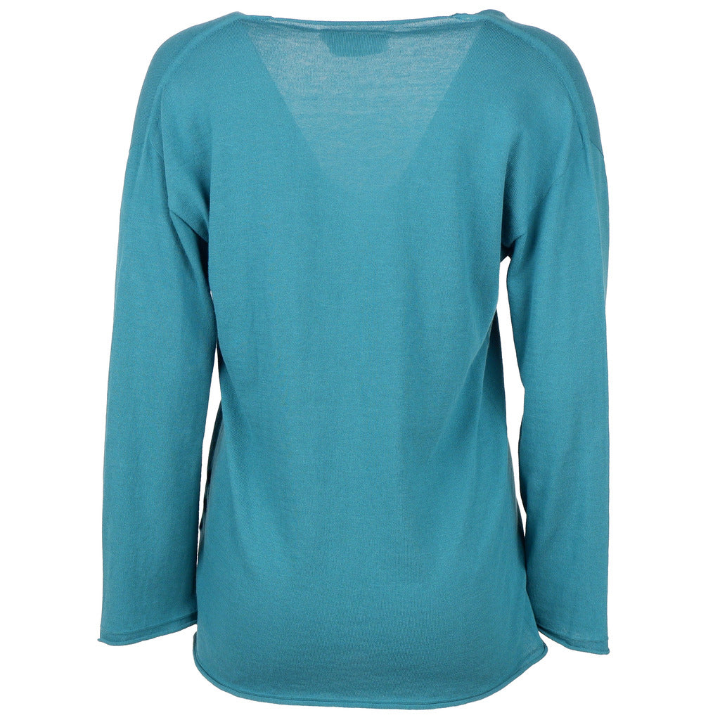 alpha studio - maglia scollo V verde