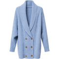 elisabetta franchi - cappotto blu doppio petto