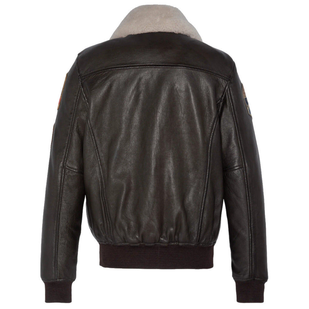 schott nyc - giacca badge brown pilot
