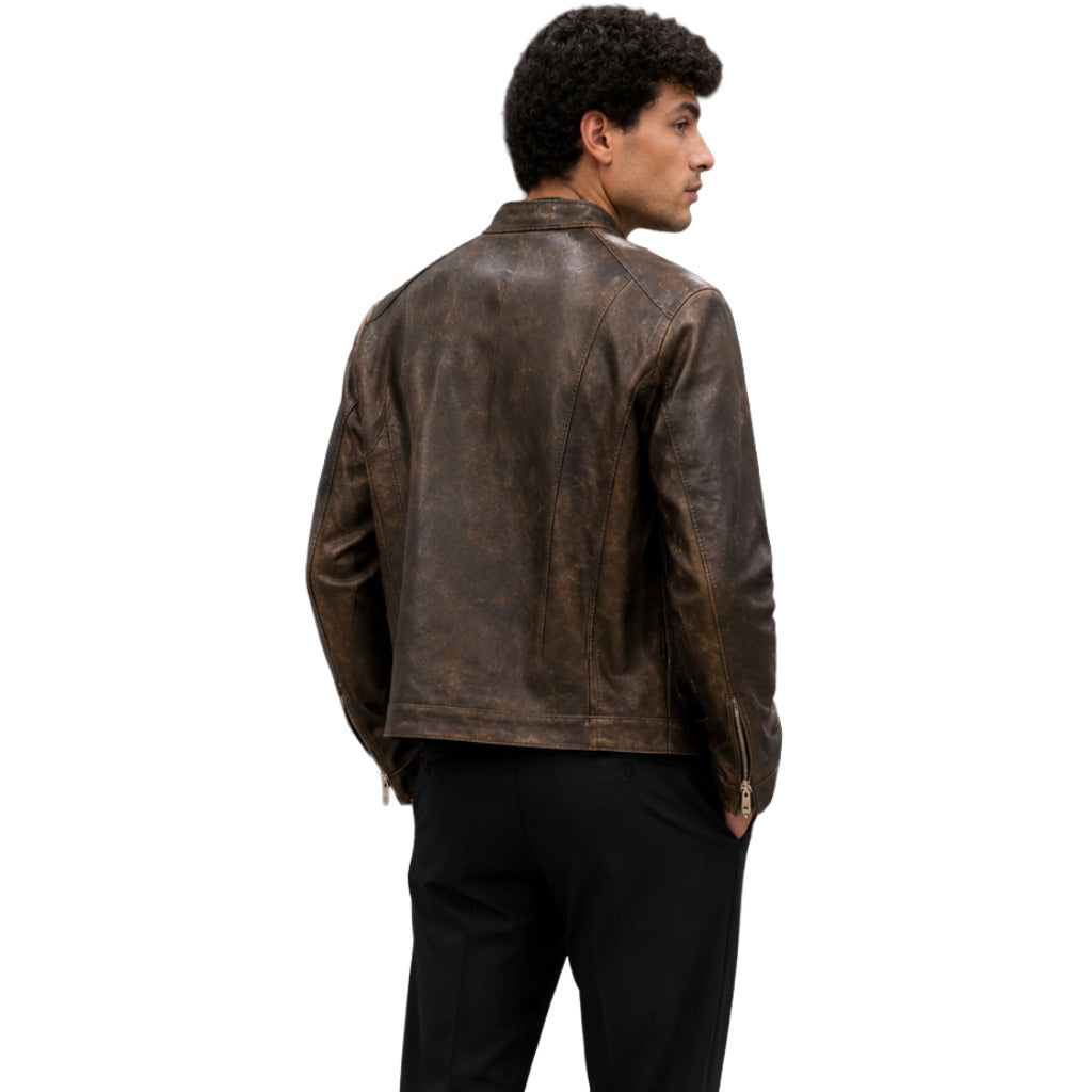 dolce & gabbana - giacca in pelle di toro