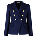 loro piana tessuto - giacca doppiopetto blu