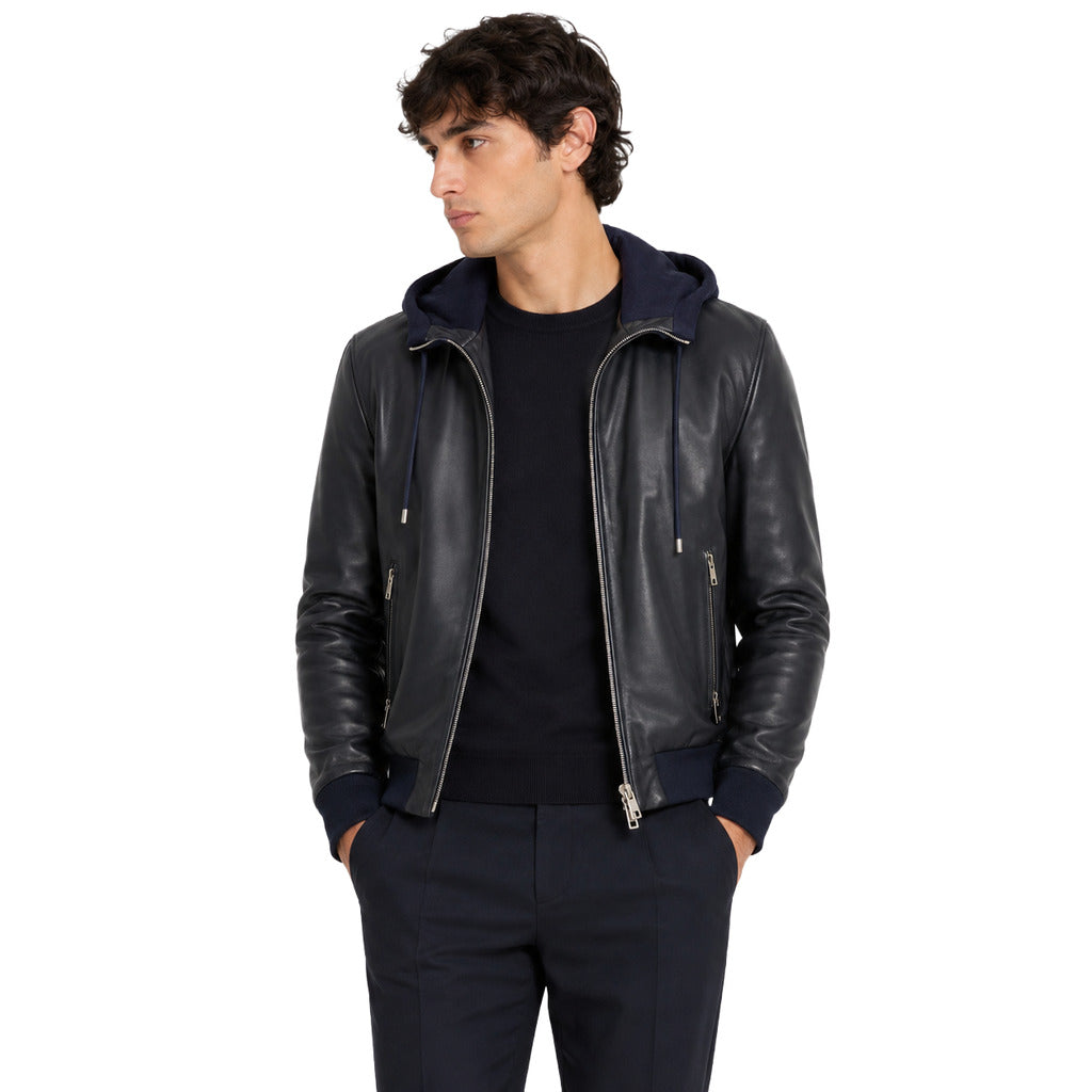 dolce & gabbana - Giacca in pelle con cappuccio