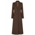 loro piana tessuto - cappotto capolavoro lungo marrone