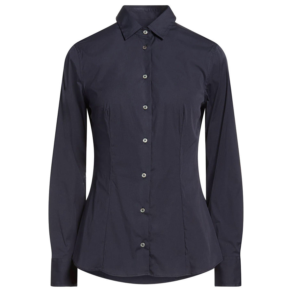 bagutta - camicia misto cotone blu