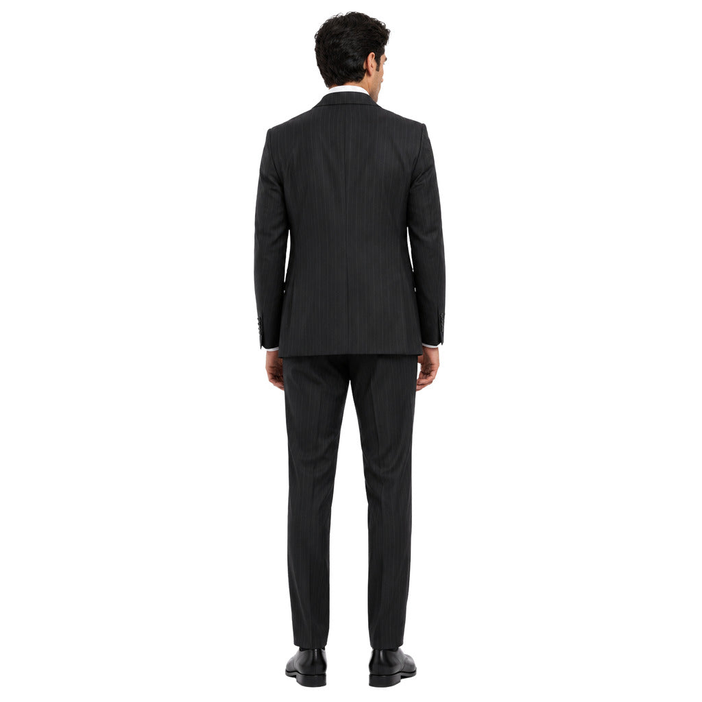 ermenegildo zegna tessuto - Completo lana gessato blu