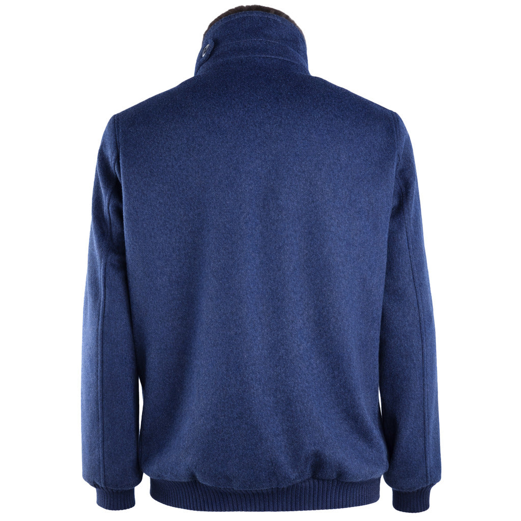 loro piana tessuto - bomber lana pelliccia