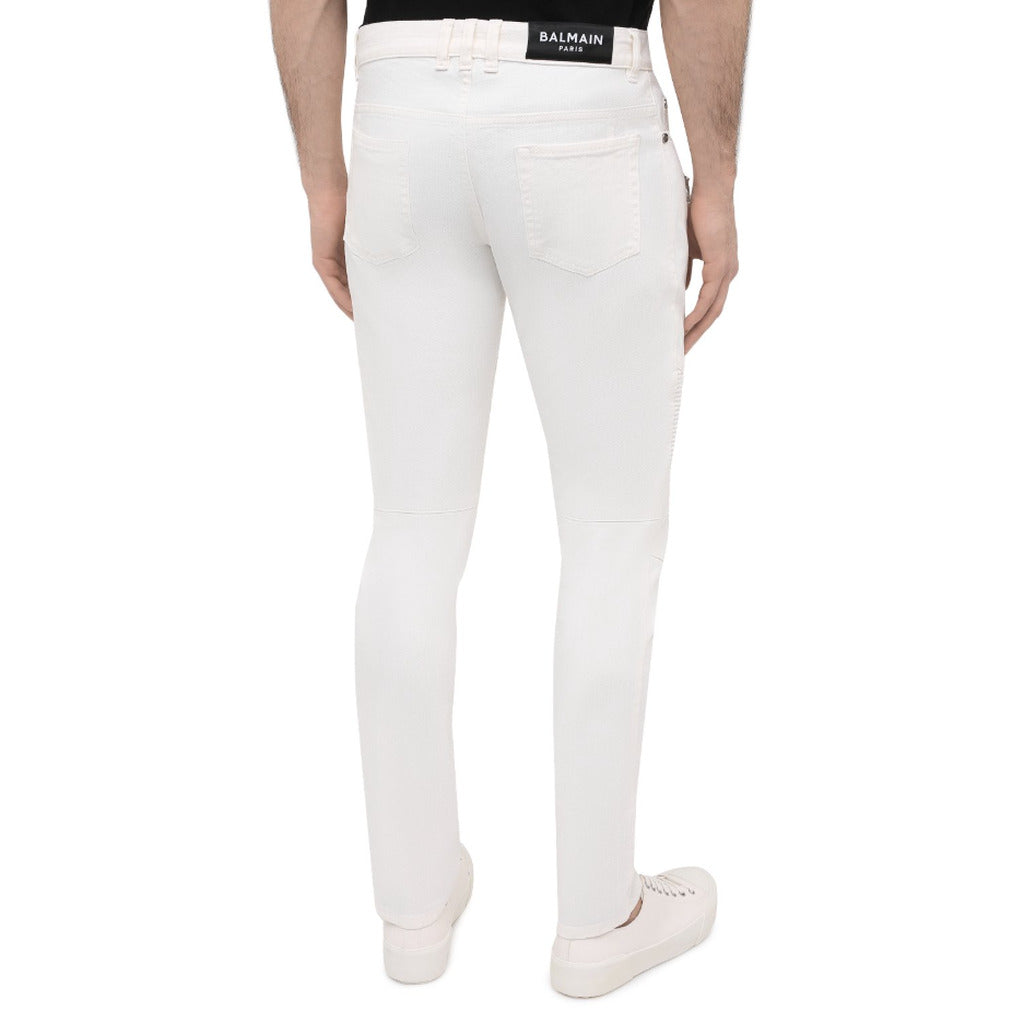 balmain - jeans slim fit bianchi