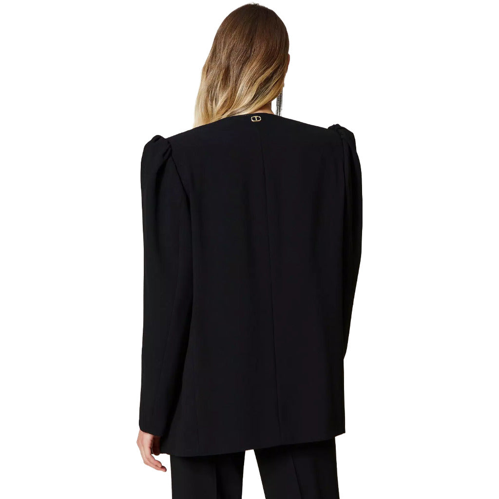 twinset - giacca blazer con maniche a sbuffo