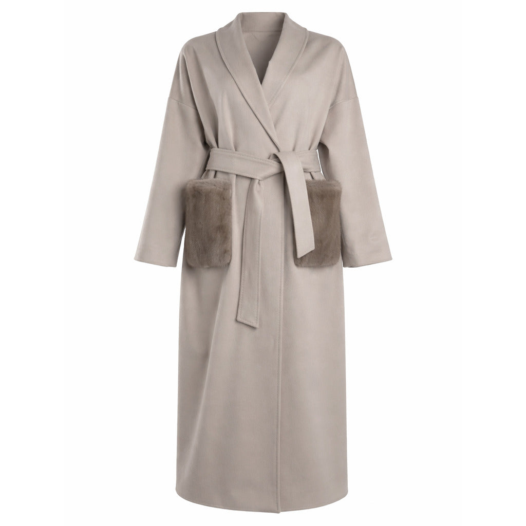 loro piana tessuto - cappotto lungo trapuntato