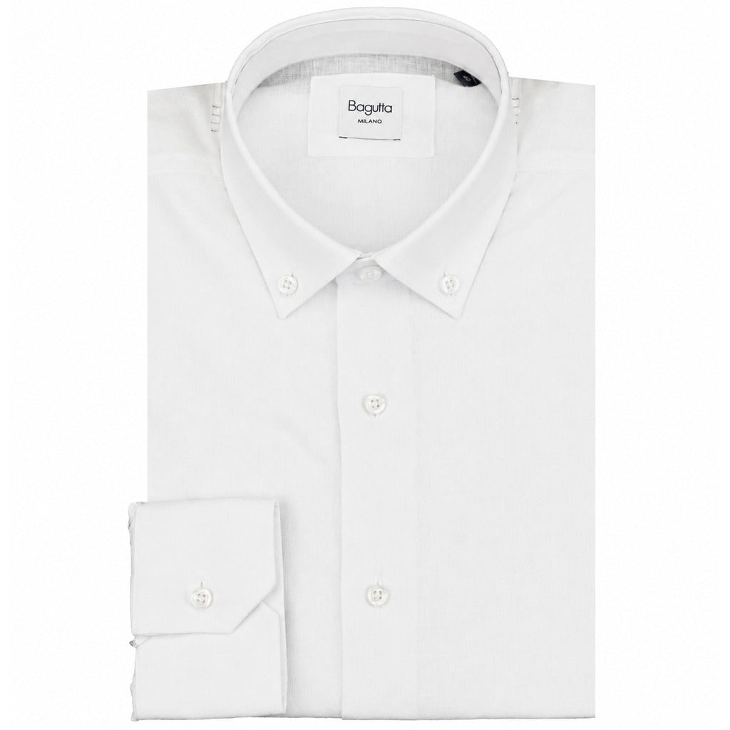 bagutta - camicia button down bianco