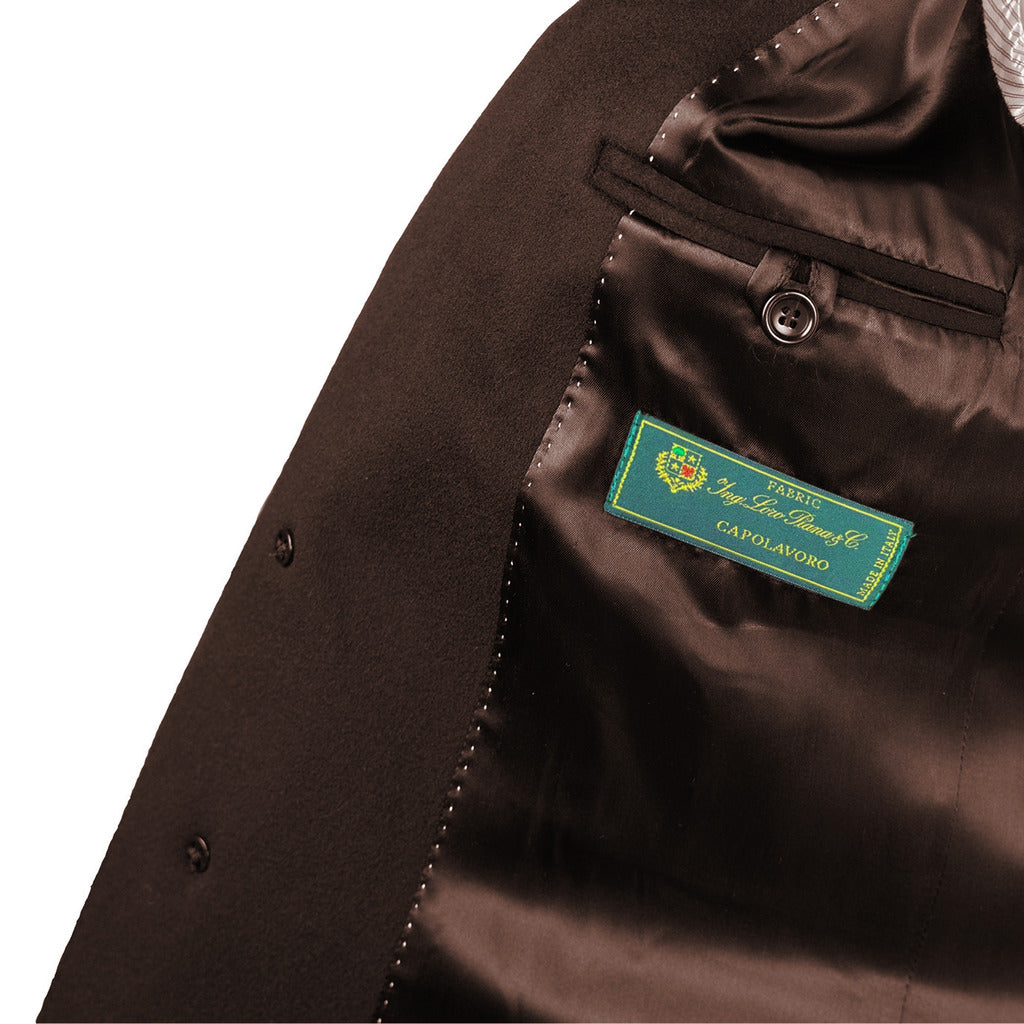 loro piana tessuto - cappotto capolavoro marrone
