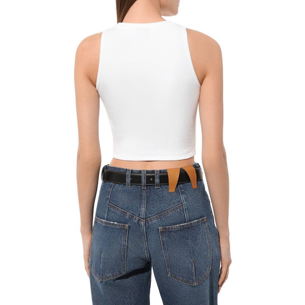 comme des fuckdown - top crop in costina bianco