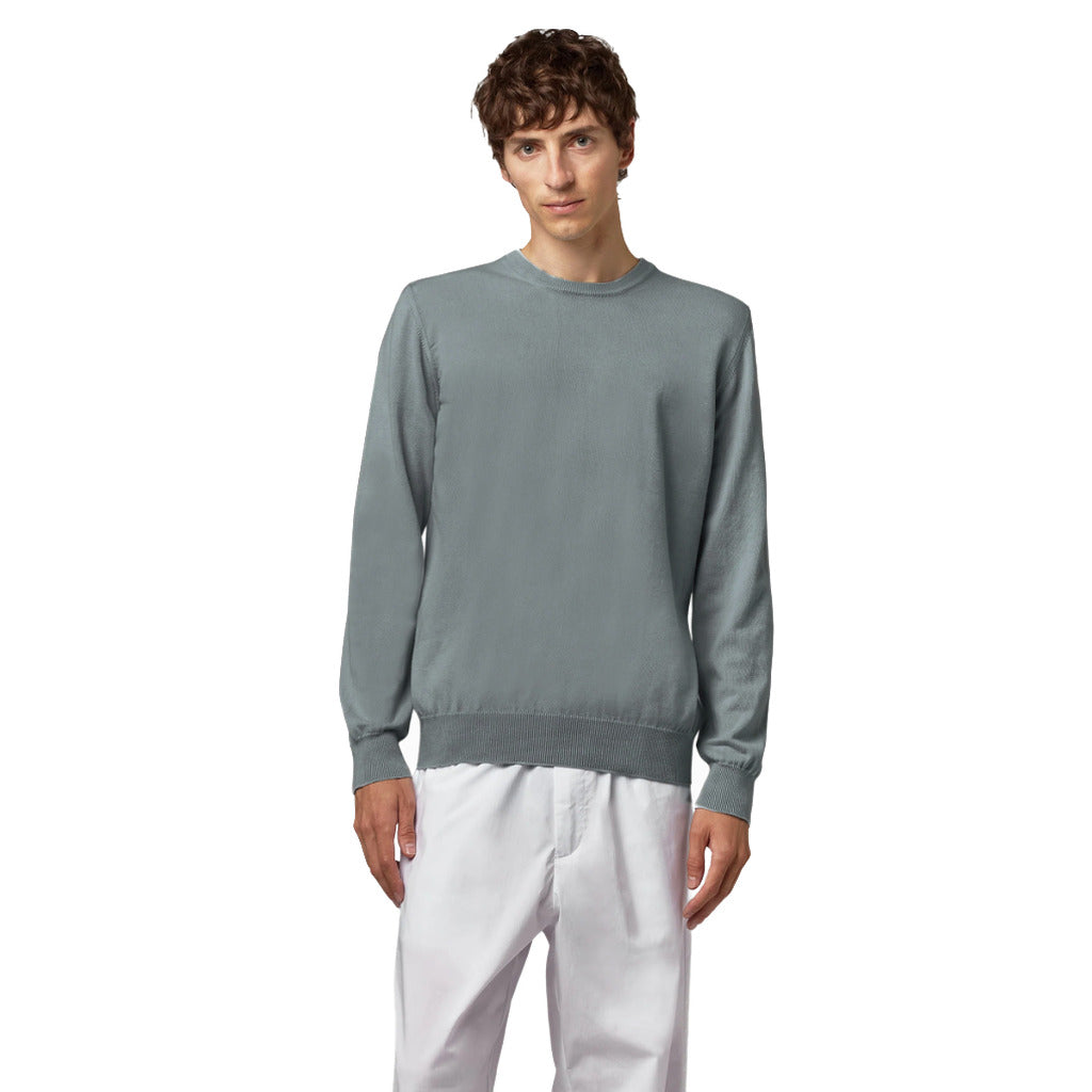 alpha studio - maglia girocollo asfalto