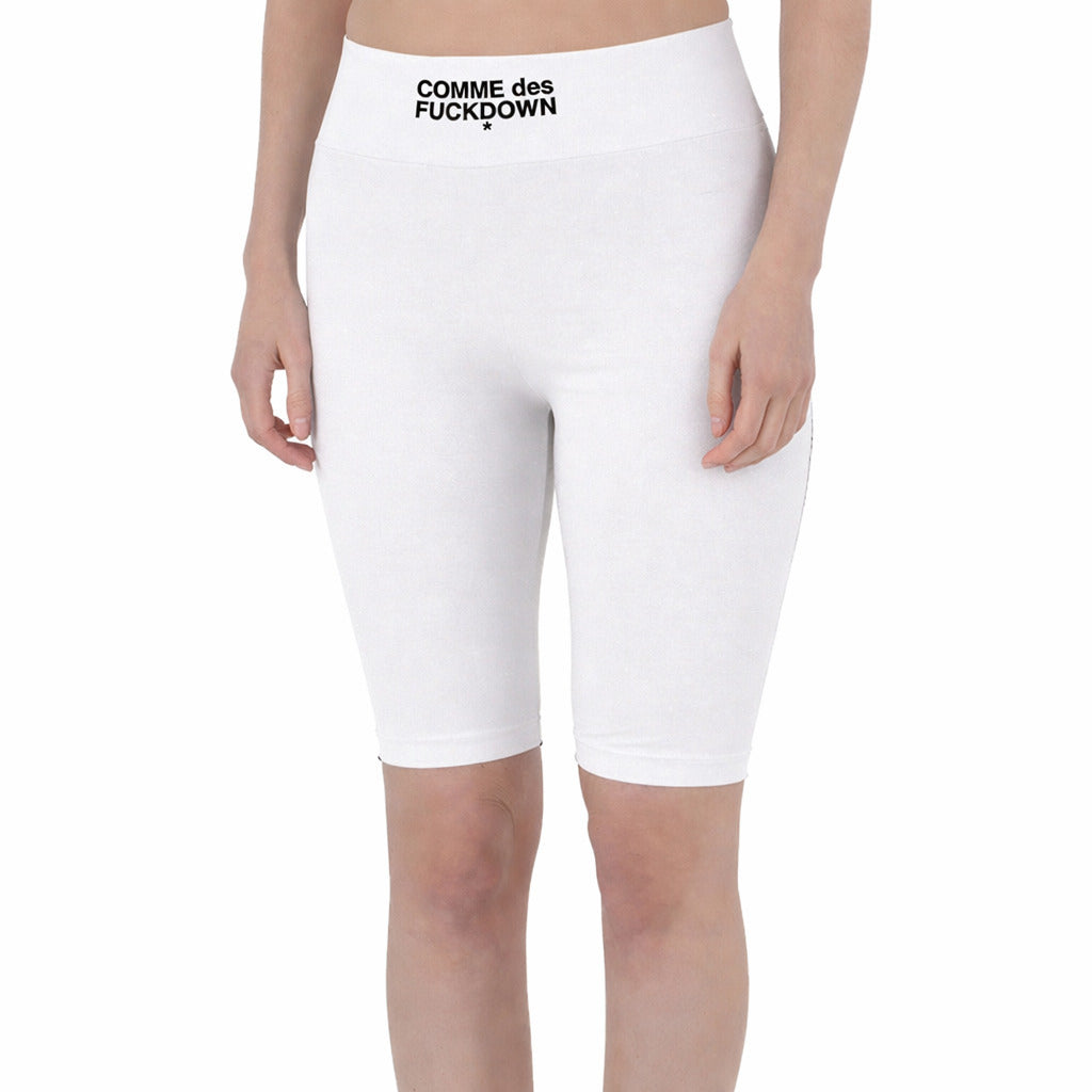 comme des fuckdown - leggings in cotone bianco