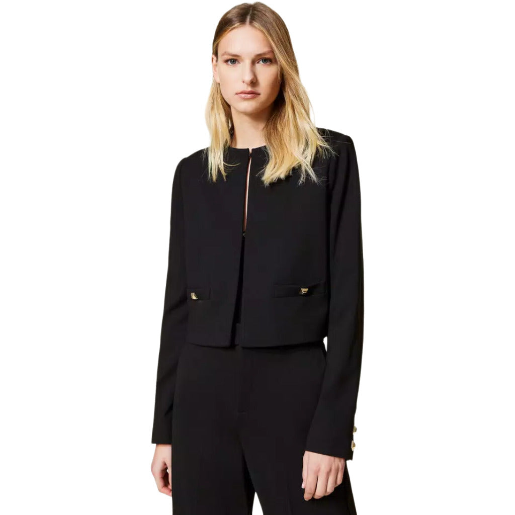twinset - giacca coreana con borchie
