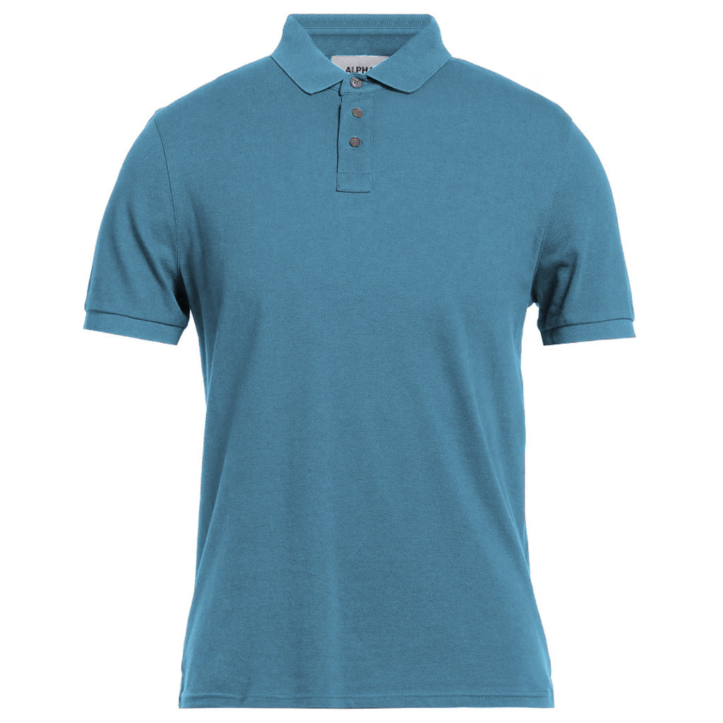 alpha studio - polo azzurro dye