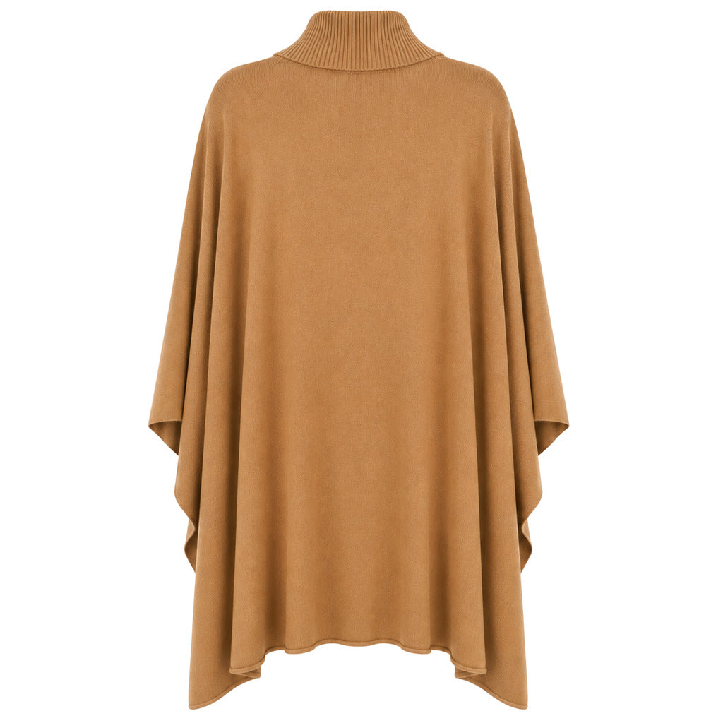 alpha studio - lupetto zip poncho total look