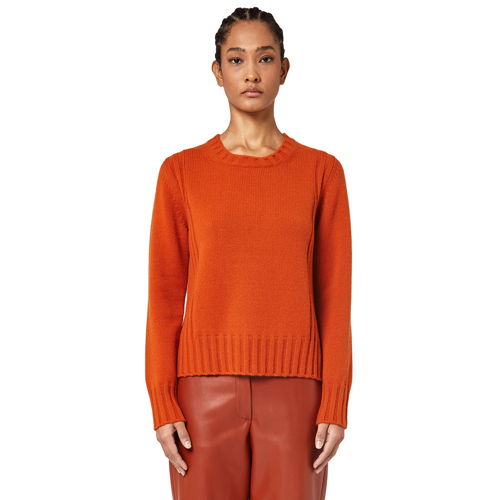 alpha studio - girocollo cashmere zucca