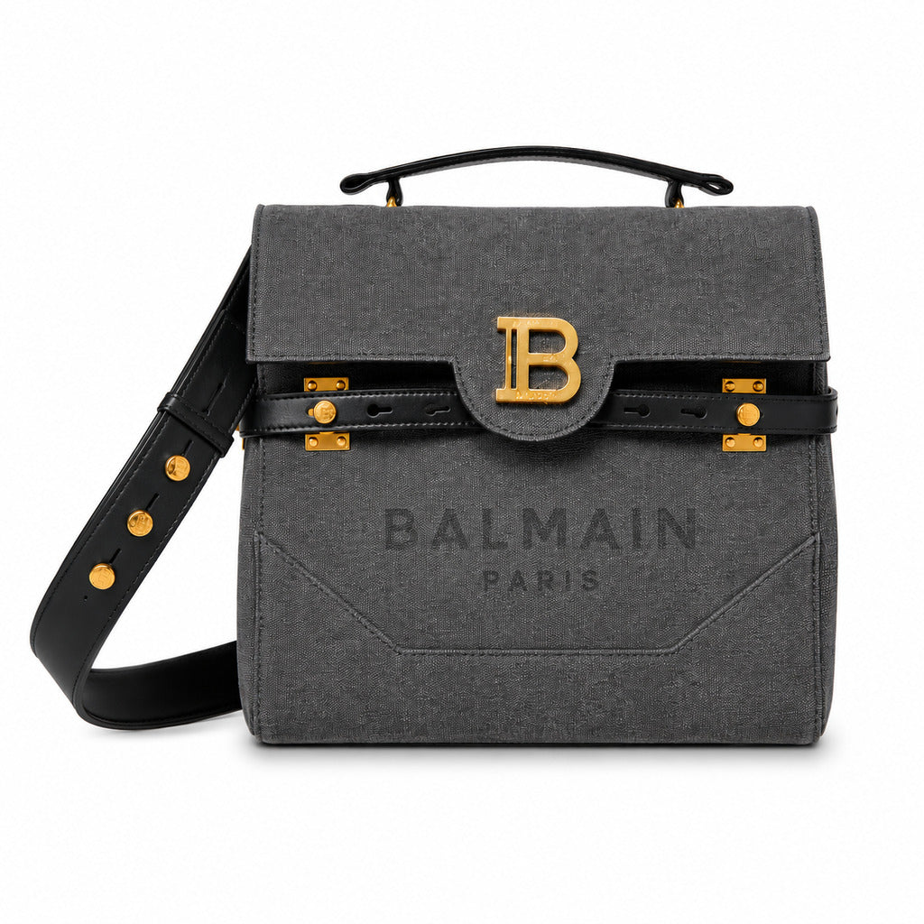 balmain - b-buzz handle bag in tela