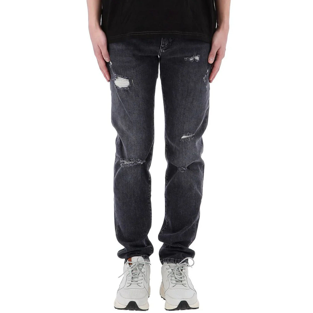 dolce & gabbana - lucky chance logo distressed denim