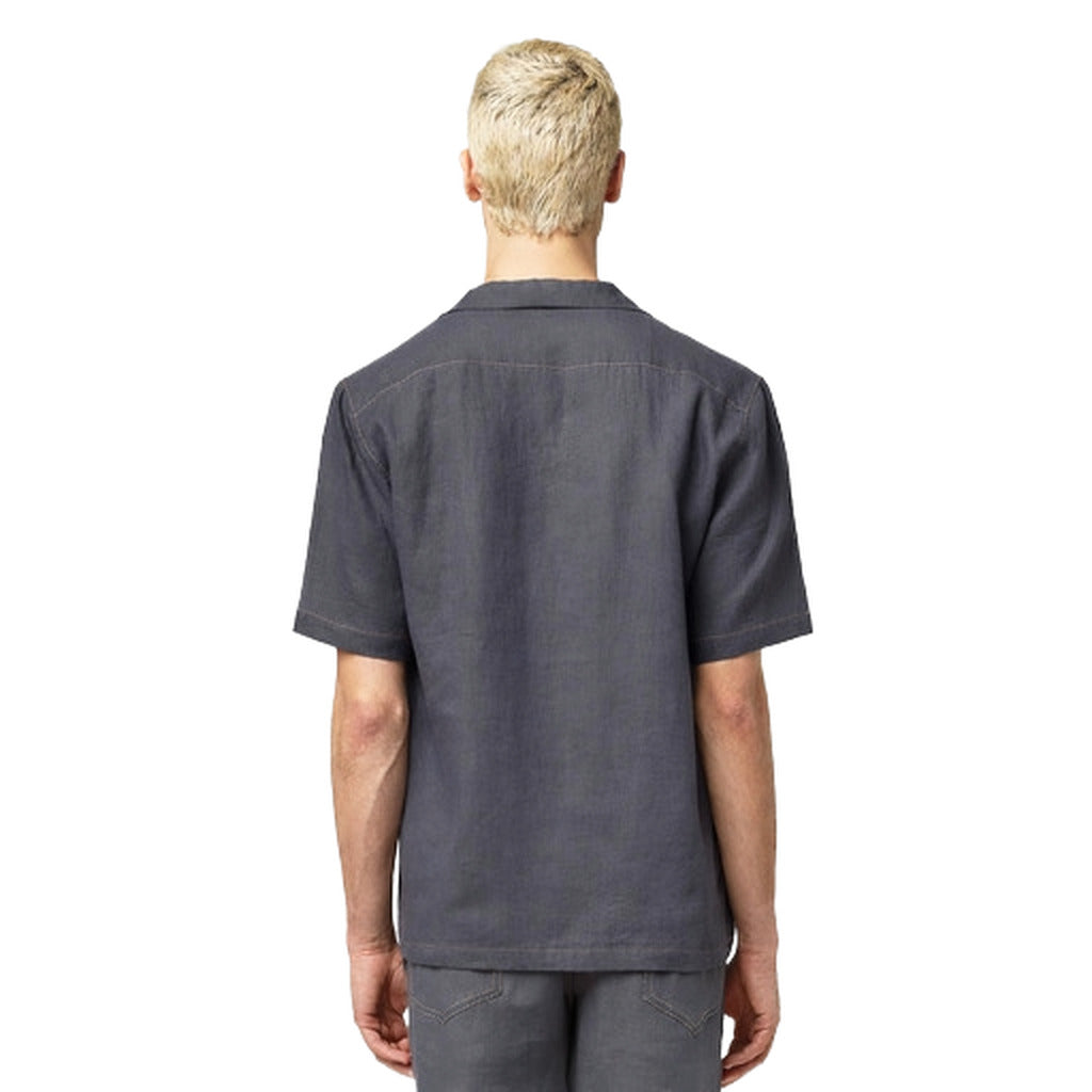 alpha studio - camicia bowling lino