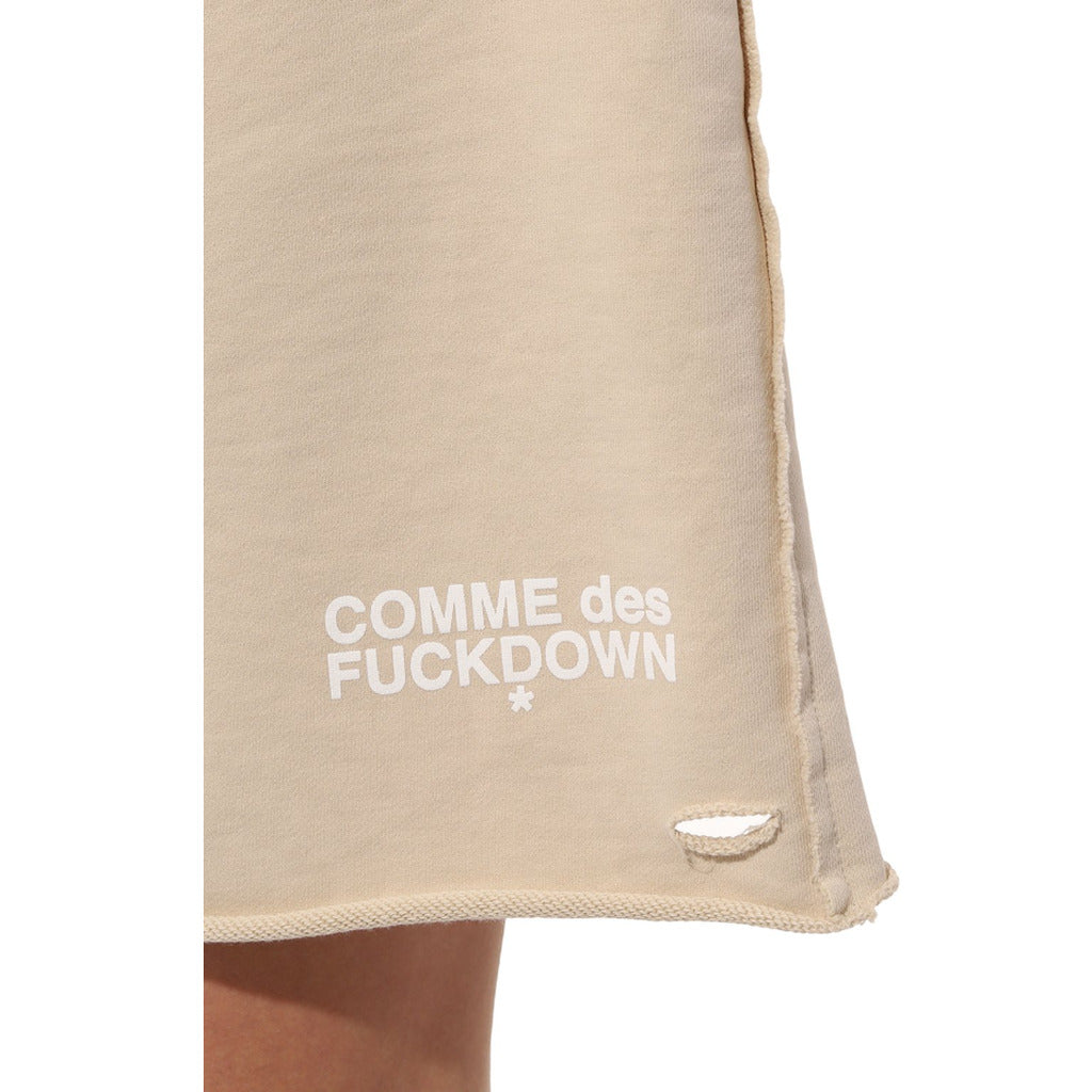 comme des fuckdown - shorts con rotture beige