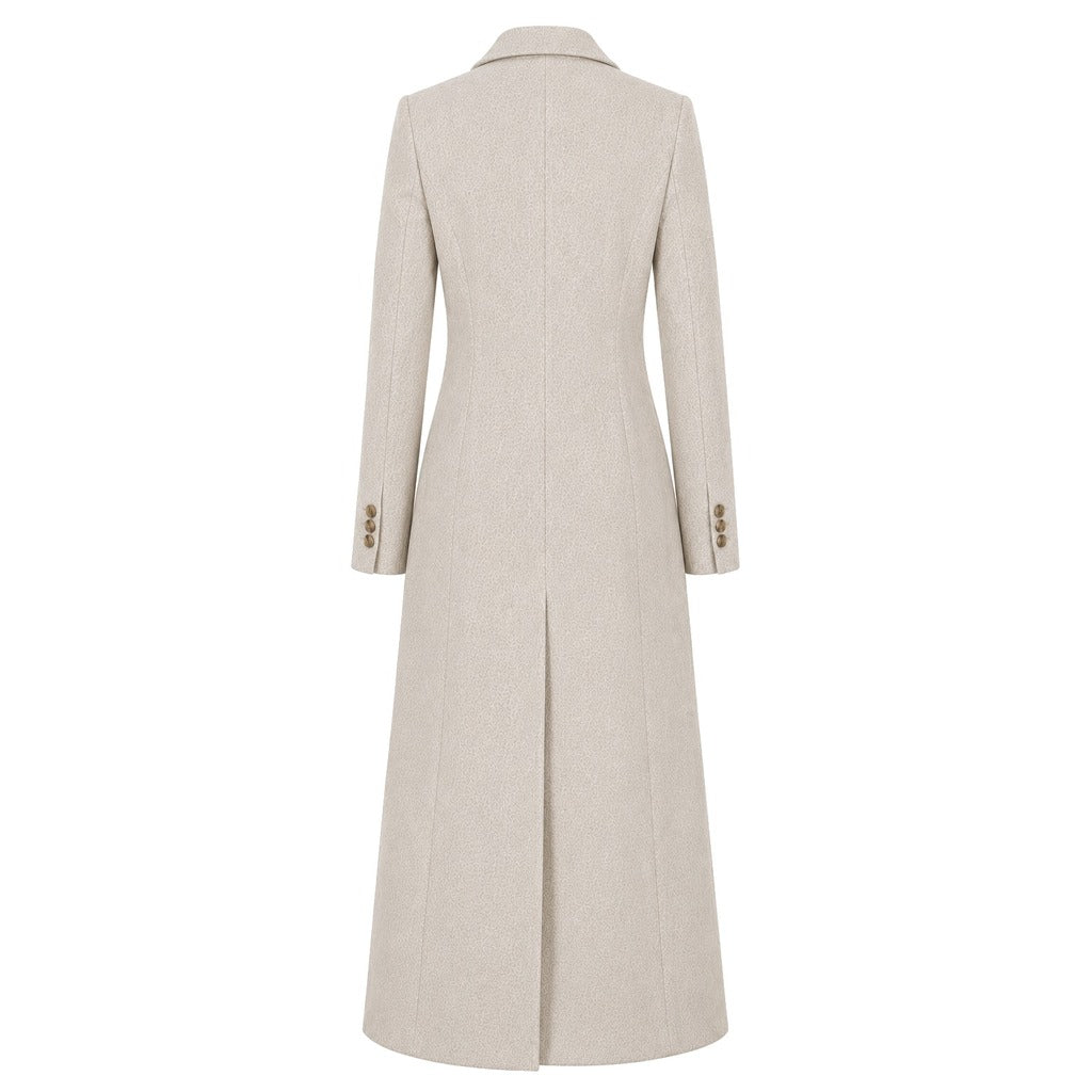 loro piana tessuto - cappotto capolavoro lungo beige