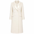 loro piana tessuto - cappotto lungo con rever raso