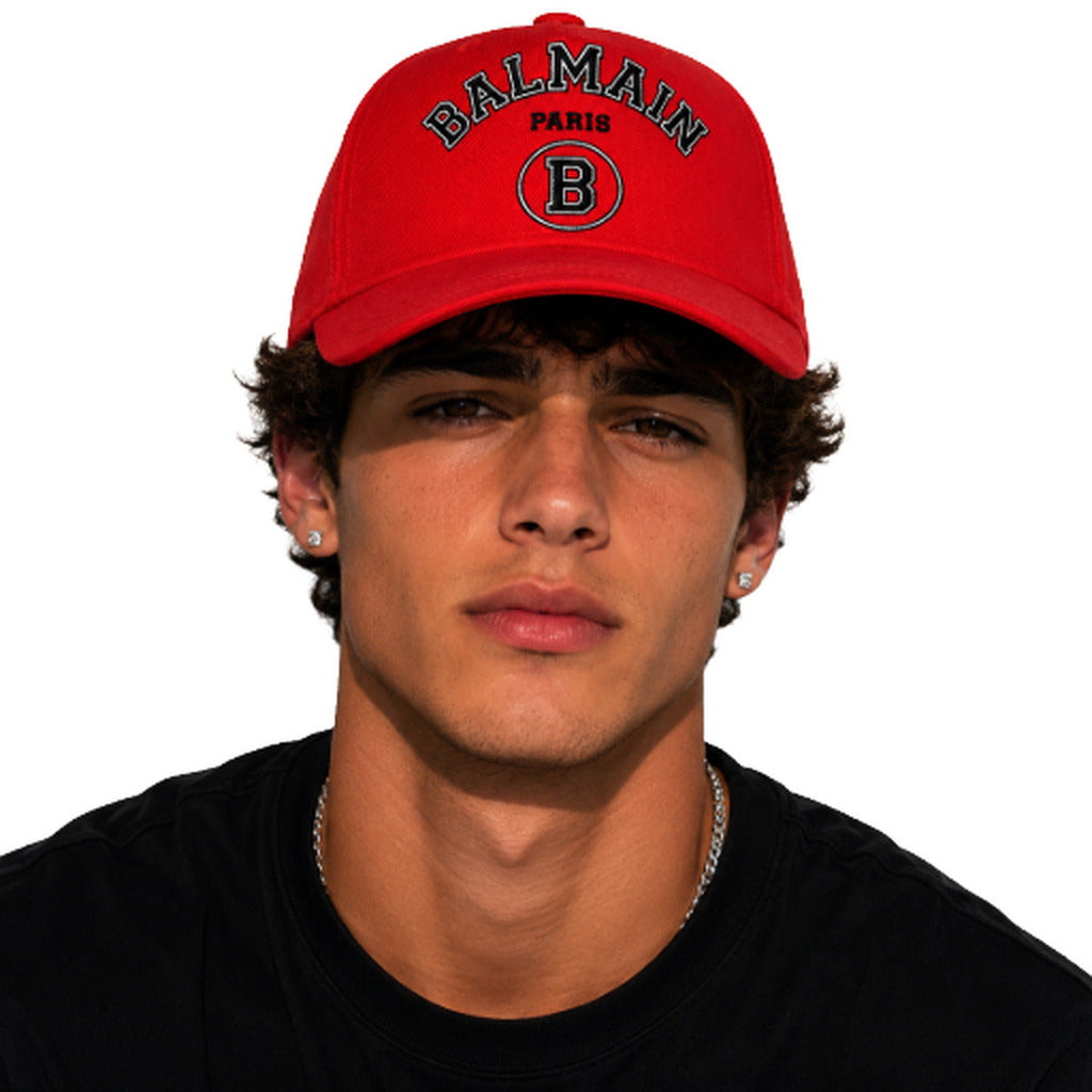 balmain - cappello con visiera arancione
